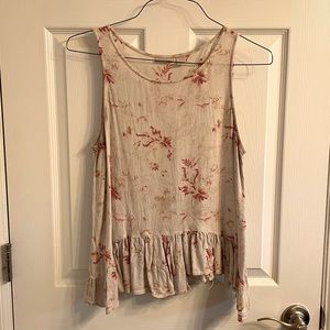 Halogen | floral sleeveless blouse